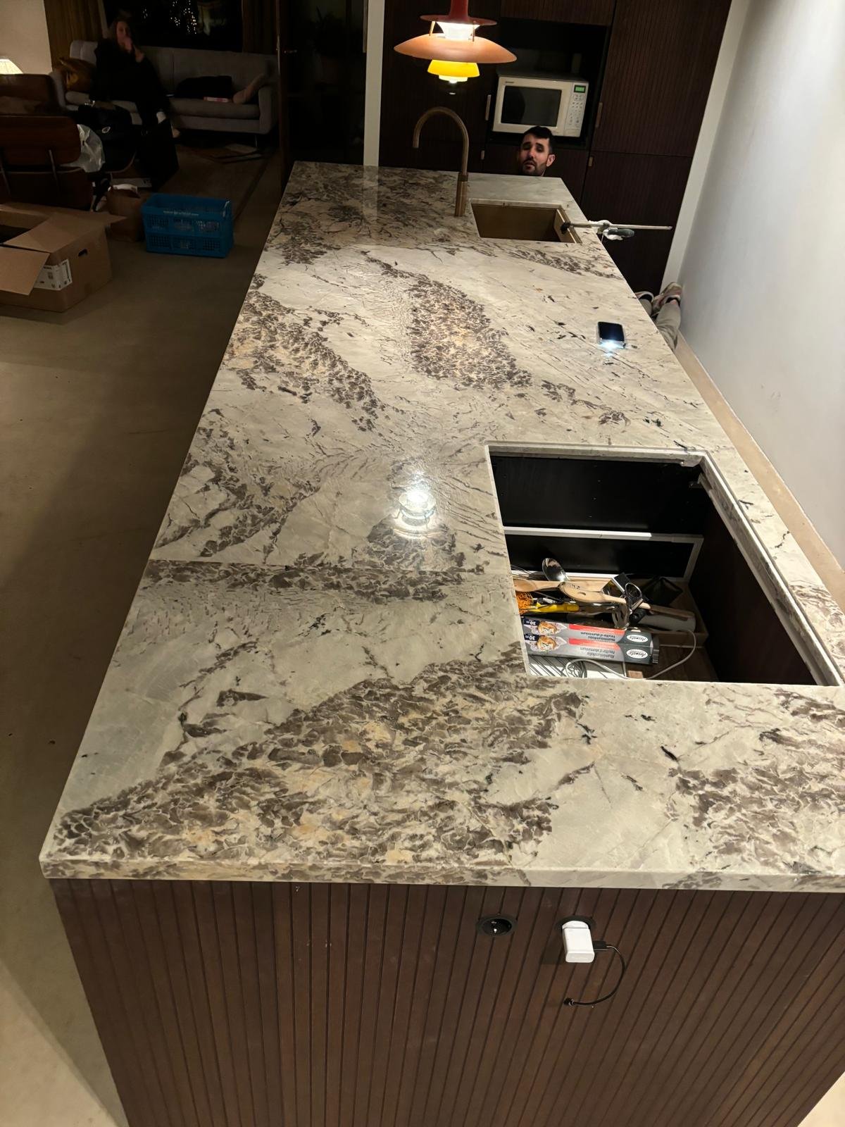 Kwartsiet keukenblad 